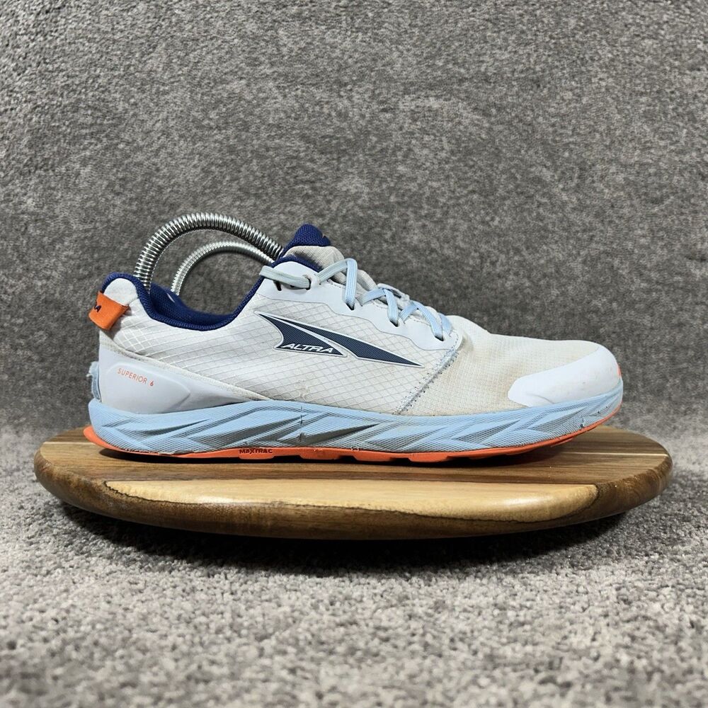 Altra Superior 6 AL0A82CM444 Women’s Sz 9 White Blue Orange Trail Running Shoes